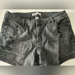 Refuge Black Jean Shorts